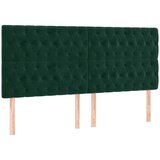  Uzglavlje tamnozeleno 200x7x118/128 cm baršunasto | Eponuda.com