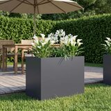  Vrtna saksija Antracit 60 x 40 x 50 cm Čelična vrata | shoptok.hr
