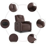  naslonjač na podizanje od umjetne kože smeđi | shoptok.hr