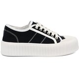 Shelvt Black lace-up sneakers with a thick sole | Shoptok.si