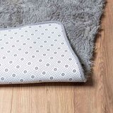  Čupavi tepih s visokim vlaknima srebrnosiva 130x200cm poliester | shoptok.hr