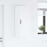 vidaXL Zidni kuhinjski ormarić Visoki sjaj bijela 40 x 31 x 100 cm | shoptok.hr