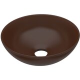Maison Chic Kopalniški Umivalnik - Kopalna umivalnik - Lavabo keramičen temno rjav okrogel, (21684889) | Shoptok.si