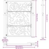 vidaXL Vrtna vrata crna 105x130 cm čelični plameni dizajn | shoptok.hr