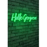 Wallity Dekorativna plastična LED rasveta Hello Gorgeous Green | ePonuda.com