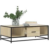 vidaXL Klubska mizica sonoma hrast 100x57x35 cm inženir. les in kovina | Shoptok.si