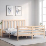 Maison Chic Posteljni okvir - Dvoposteljna postelja - Zakonska postelja brez vzmetnice 160x200 cm trdna borovina-J3314, (21761215) | Shoptok.si