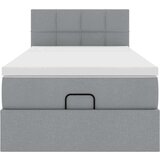 vidaXL Otomanski okvir kreveta s madraca svijetlosivi 90x190cm tkanine | shoptok.hr