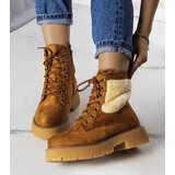 Gemre Brown insulated ankle boots with fur Bernar | Shoptok.si