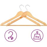 vidaXL 50-dijelni set vješalica za odjeću protuklizni od tvrdog drva | shoptok.hr