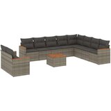  11-dijelni set vrtnih sofa od poliratana s jastucima sivi | shoptok.hr