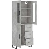  Visoka komoda siva betona 69 5x34x180 cm od konstruiranog drva | shoptok.hr