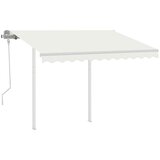 Maison Chic Ročno zložljiva tenda - Senčniki s stebrički 3,5x2,5 m krem, (22038799) | Shoptok.si