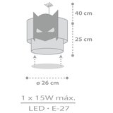 Dalber 61802 - Dečiji luster DARK HERO 1xE27/15W/230V | Eponuda.com