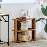  Regal za knjige s 3 razina boja staro drvo 60x30x60 cm drveni | Eponuda.com