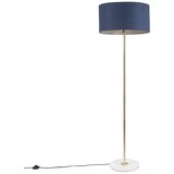 QAZQA Stoječa svetilka medenina z modrim odtenkom 50 cm - Kaso Cene