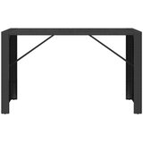 Barski stol sa staklenom pločom crni 185x80x110 cm poliratan | Eponuda.ba