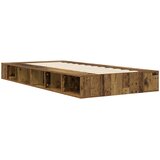  Okvir kreveta s pohranom s policom Staro drvo 80 x 200 cm | shoptok.hr