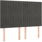  Uzglavlje tamno sivo 144x5x118/128 cm baršunasto | shoptok.hr