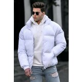 Madmext Winter Jacket - White - Puffer Cene