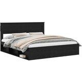  Konstrukcija postelje Črna 200 x 200 cm Masivno borovo les, (5000104294) | Shoptok.si
