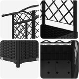  Povišeni krevet s mrežom i krovom Crna 163 x 40 x 141 cm PP | shoptok.hr