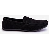 PE1 Men's Suede Loafers Black Mack Cene