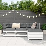  4-dijelni set vrtnih sofa od masivne borovine bijeli | Eponuda.ba