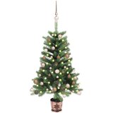  Umjetno osvijetljeno božićno drvce s kuglicama 65 cm zeleno | Eponuda.com