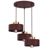  Luster na sajli MARTI 3xE27/15W/230V bordo/zlatna Cene
