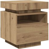  Noćni ormarić s LED svjetlima Artisan hrast 40x39x48,5 cm | shoptok.hr