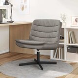  Stolica na kotačiće Sivo-smeđa 63 x 75 x 76 cm tkanina | shoptok.hr