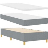  Box Spring postelja z ležiščem in LED svetlobo svetlo siva 90x190 cm tkanina, (22081135) | Shoptok.si