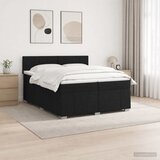  Boxspring krevet s madracem Crna 200 x 200 cm Tkanina | shoptok.hr