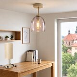Brilagi LED plafonski luster R GLASS 1xE27/60W/230V Ø 17 cm bež/zadimljeno bež | Eponuda.com