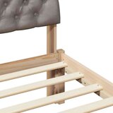  Kovinska posteljna konstrukcija Rjava in taupe 150 x 200 cm, (5000084075) | Shoptok.si
