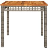  Vrtni stol sivi 80 x 80 x 75 cm od poliratana i bagremovog drva | Eponuda.com