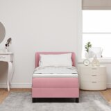  Postelja z Blazino Box Spring Roza 80x200 cm Žamet, (22051956) | Shoptok.si