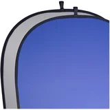 2in1 Foldable Background grey/blue, 180x210cm