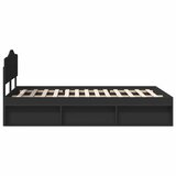  Krevetna konstrukcija Crna 135 x 190 cm Čvrsto borovo drvo | shoptok.hr