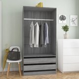 The Living Store Garderobna omara siva sonoma 100x50x200 cm inženirski les - Garderobna Omara, (21419695) Cene