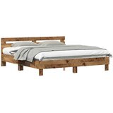 Krevetna konstrukcija Staro drvo 203 x 185 x 70 cm | shoptok.hr