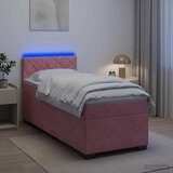  Krevet s box springom, madracem i LED-om Ružičasta 90 x 200 cm | shoptok.hr