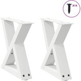  Noge za klub stolić 2 kom Bijele 30 x (30-31,3) cm Čelik | shoptok.hr