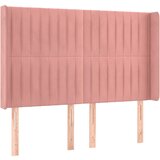 Maison Chic posteljno vzglavje - vzglavna omarica - nočna omarica z ušesi roza 147x16x118/128 cm žamet, (21707735) | Shoptok.si