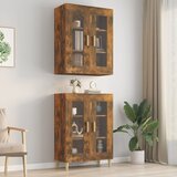 The Living Store Viseča stenska omarica dimljeni hrast 69,5x34x90 cm - Viseča Stenska Omarica, (21435366) Cene