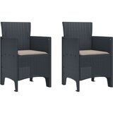  Vrtna stolica Set od 2 Antracit Taupe Plastika Standardna | shoptok.hr