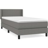  Box spring postelja z vzmetnico temno siva 90x200 cm blago, (20724988) | Shoptok.si