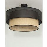  Prislonjen luster BORHO 1xE27/60W/230V prečnik 50 cm crna/juta | Eponuda.com