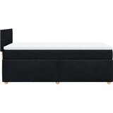 vidaXL Box spring postelja z vzmetnico črna 100x200 cm blago | Shoptok.si
